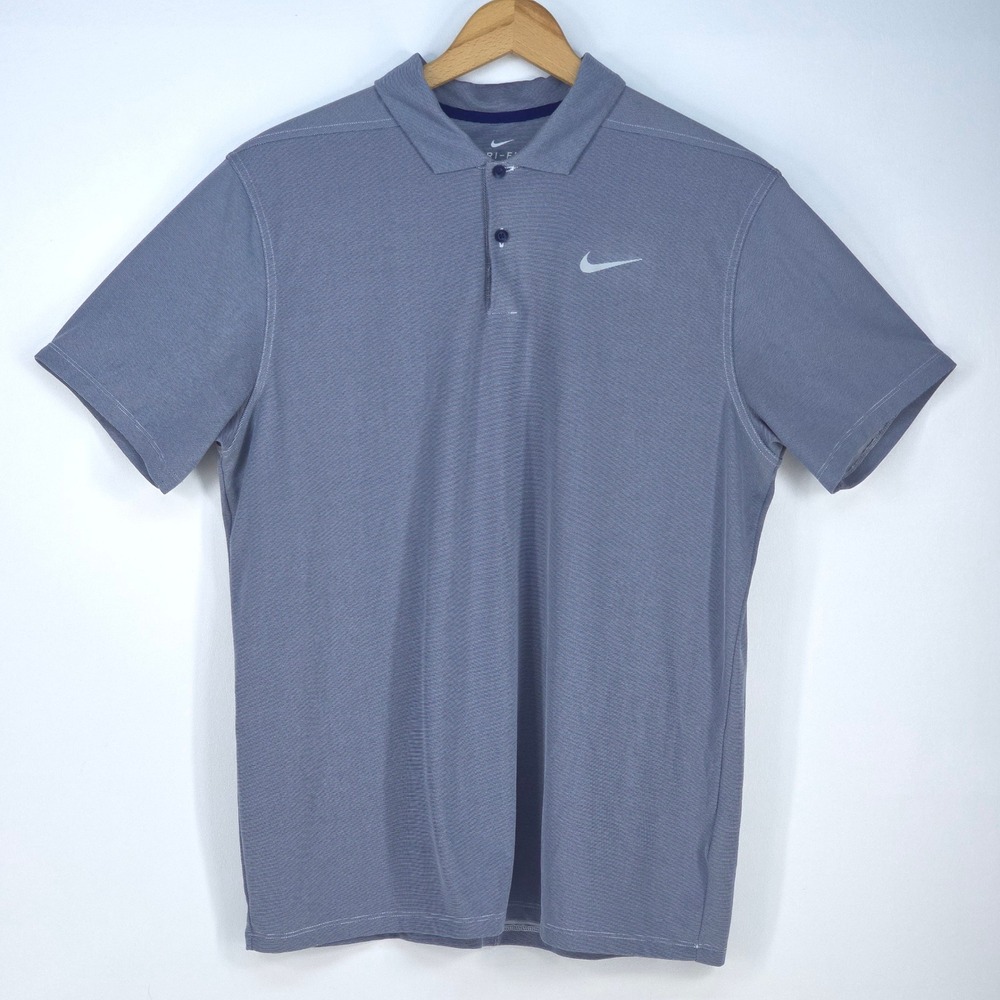 Nike‎ Dri-FIT Polo Shirt Men Large Classic Fit Golf Tennis Activewear Athleisure